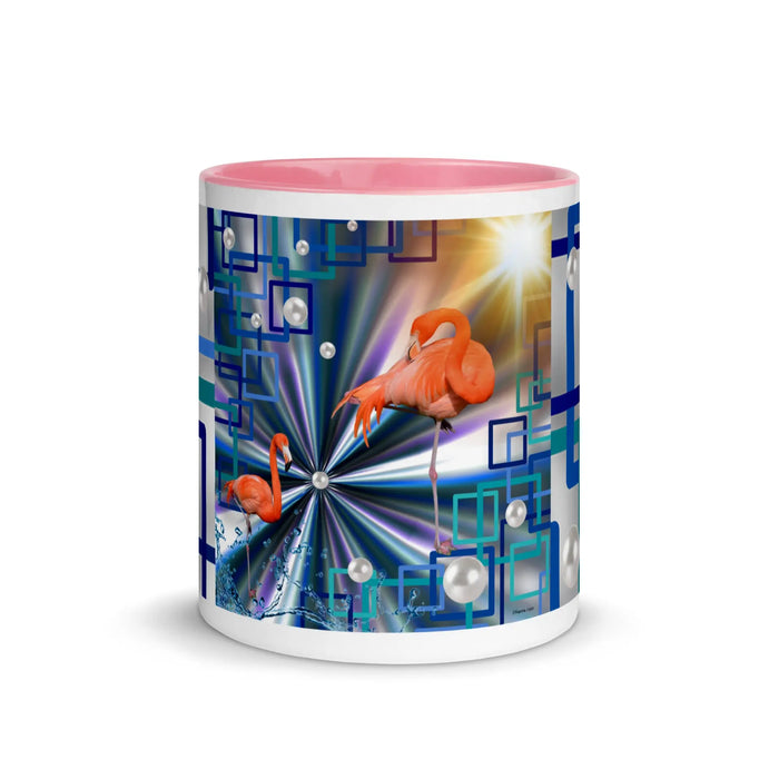 "Allegory of Two Flamingos" Collection - Mug with Color Inside ZKoriginal