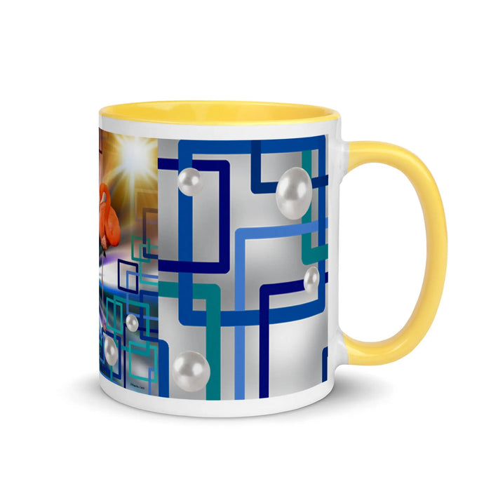 "Allegory of Two Flamingos" Collection - Mug with Color Inside ZKoriginal