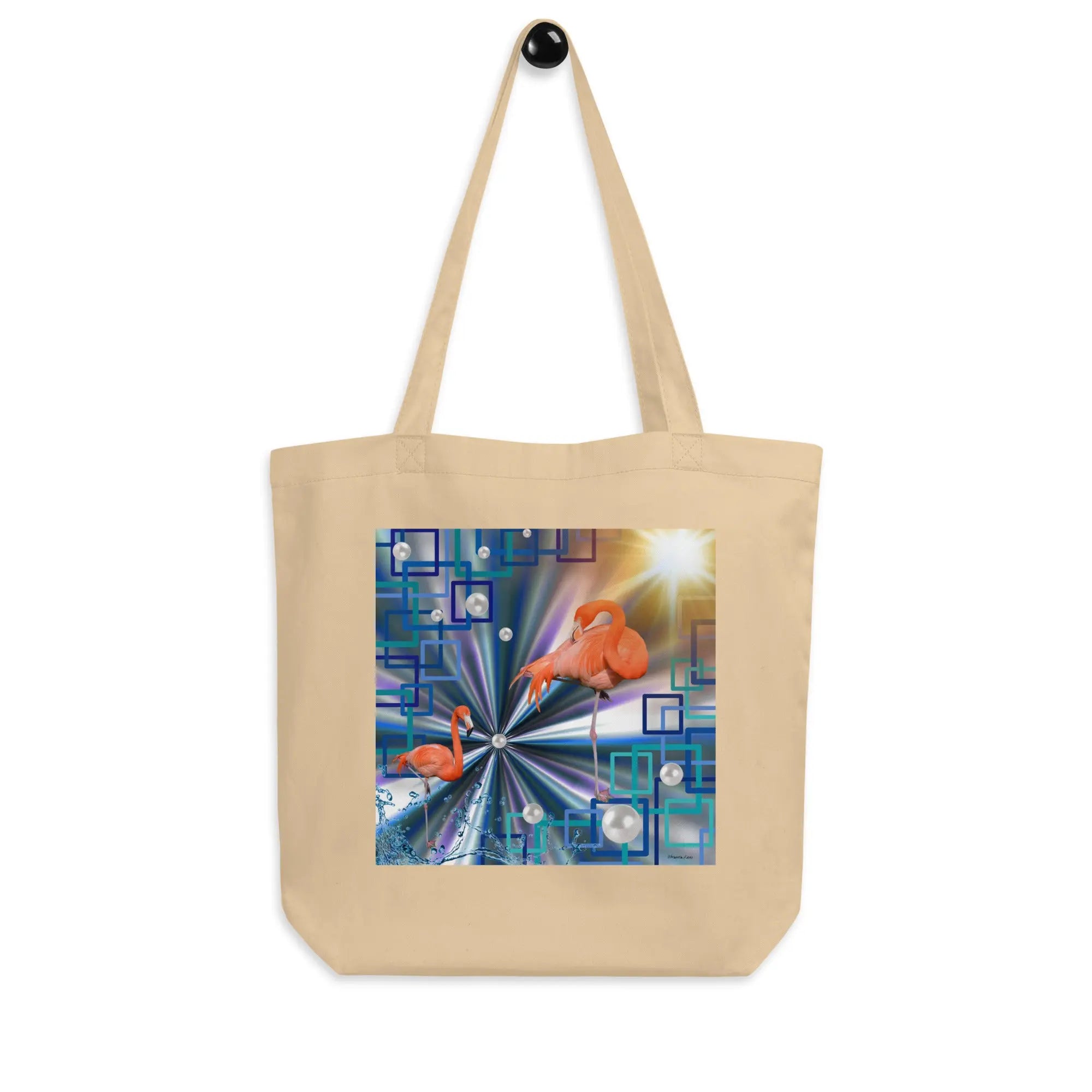 2点TALKING ABOUT THE ABSTRACTION TOTE BAG Allegory of Two Flamingos