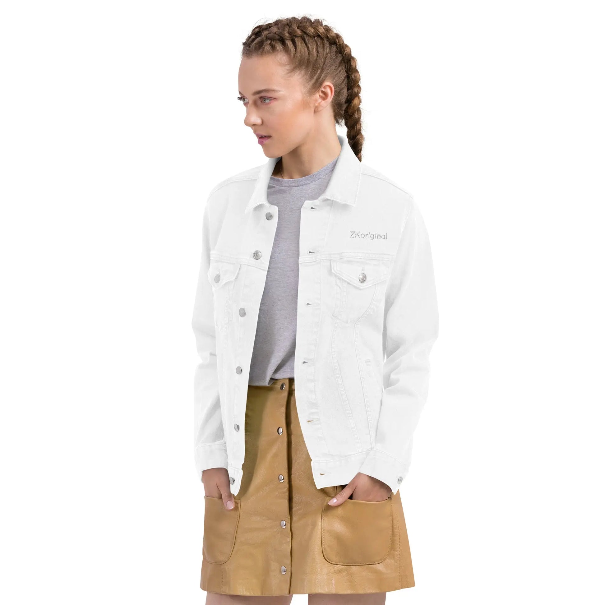 "Angel White" Collection - Unisex Denim Jacket ZKoriginal