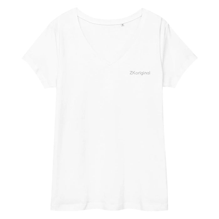 "Angel White" Collection - Womens Fitted V-neck T-shirt ZKoriginal