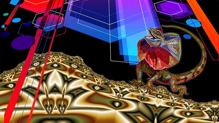 Big Lizard Game Room Black Glossy Mug ZKoriginal