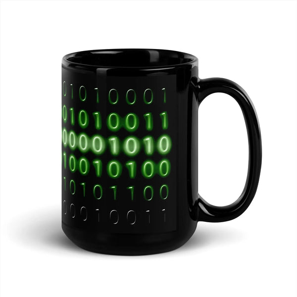 "Binary Code" Collection - Black Glossy Mug ZKoriginal