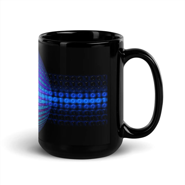 "Binary Code" Collection - Black Glossy Mug ZKoriginal