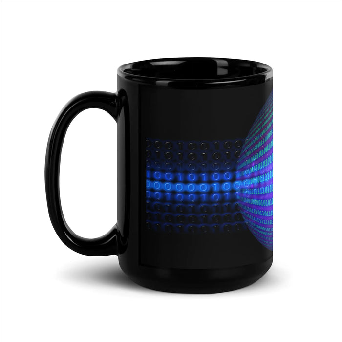 "Binary Code" Collection - Black Glossy Mug ZKoriginal