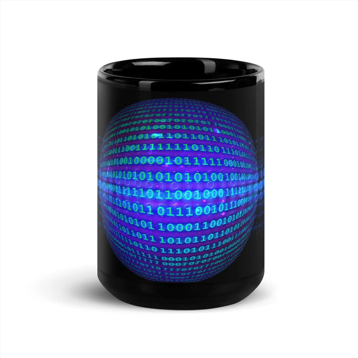 "Binary Code" Collection - Black Glossy Mug ZKoriginal
