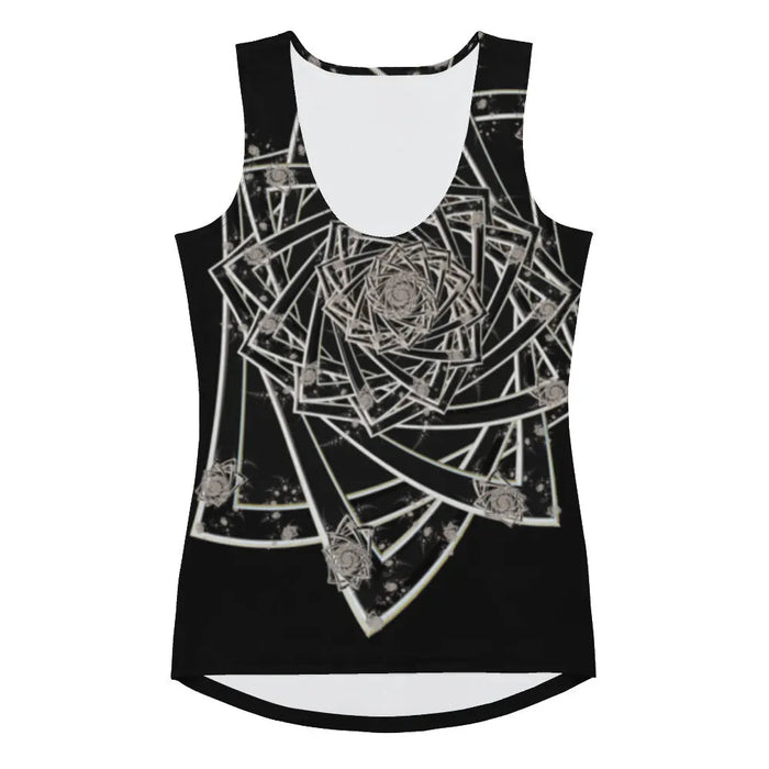 "Black Topological Rose" Collection - Graphic Tank Tops for Women ZKoriginal