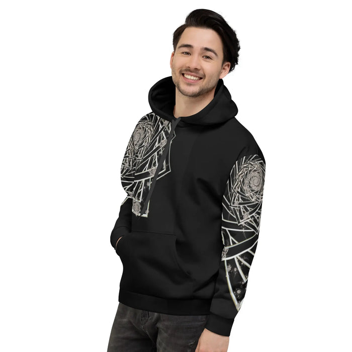 "Black Topological Rose" Collection - Unisex Hoodie ZKoriginal