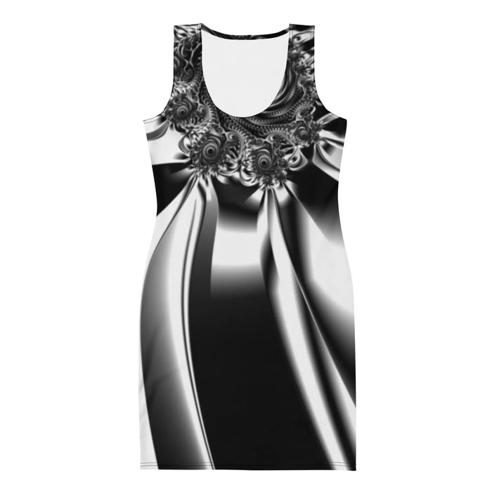 "Black and White" Collection - All Over Print Black and White Mini Dress ZKoriginal
