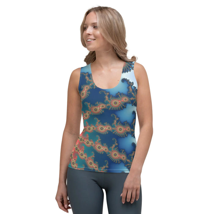 "Blissful Flare" Collection - Yoga Tank Top with All Over Print ZKoriginal