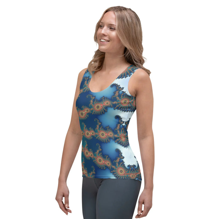 "Blissful Flare" Collection - Yoga Tank Top with All Over Print ZKoriginal