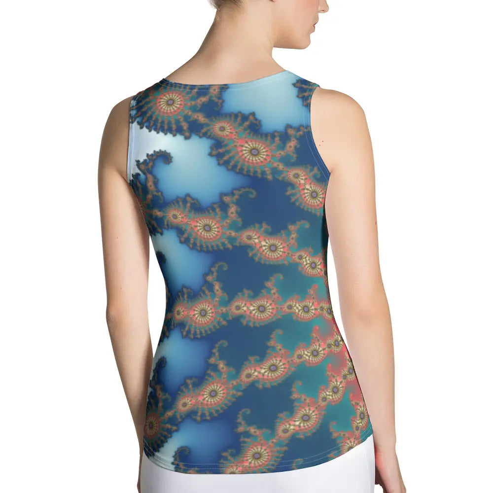 "Blissful Flare" Collection - Yoga Tank Top with All Over Print ZKoriginal