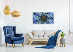 Blue Abstract Art Print on Canvas Wall Art "Fluid Ice" ZKoriginal