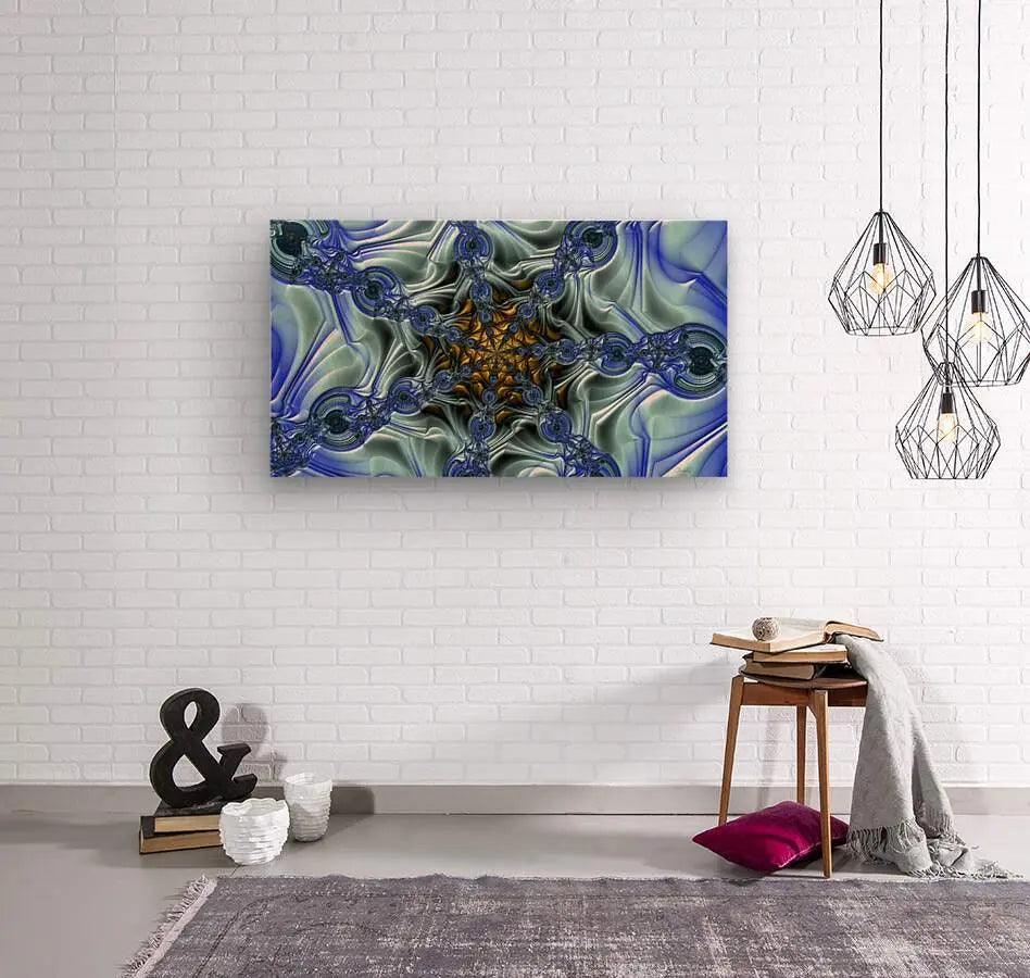 Blue Abstract Art Print on Canvas Wall Art "Fluid Ice" ZKoriginal