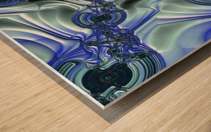 Blue Abstract Art Print on Canvas Wall Art "Fluid Ice" ZKoriginal
