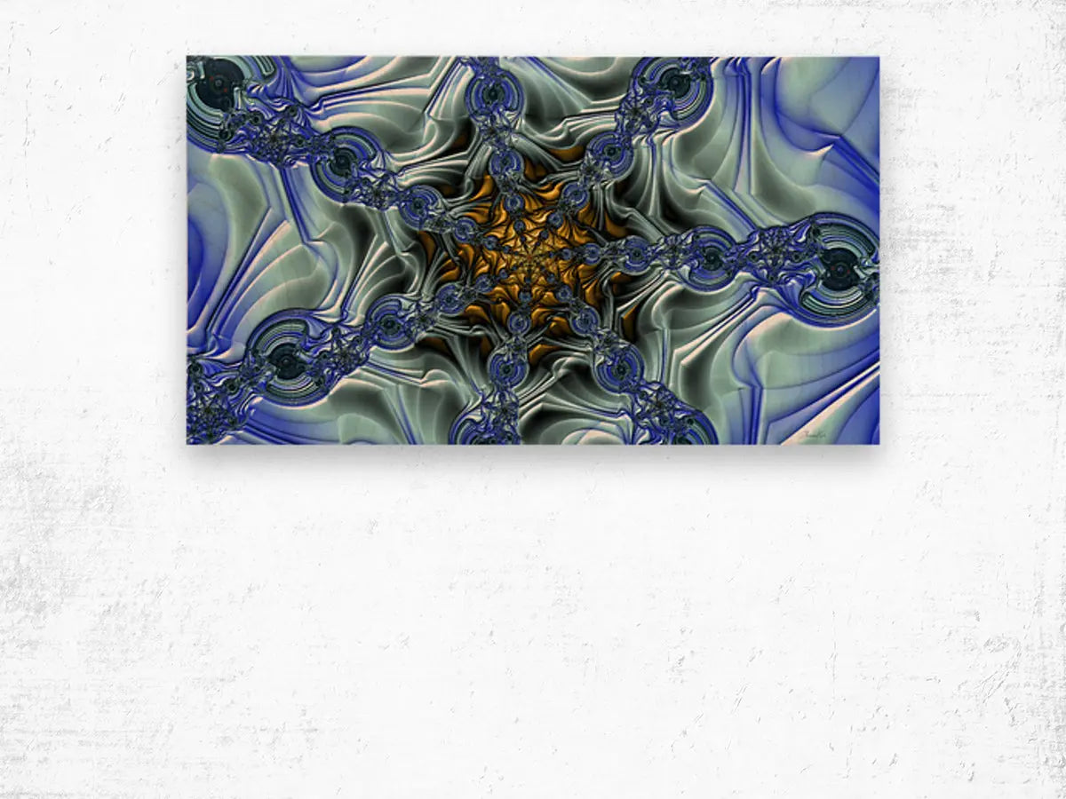 Blue Abstract Art Print on Canvas Wall Art "Fluid Ice" ZKoriginal