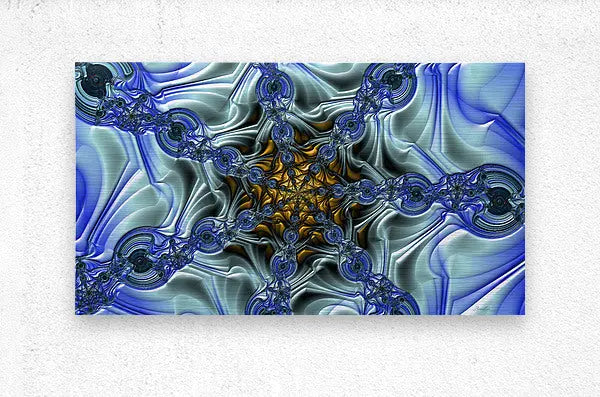Blue Abstract Art Print on Canvas Wall Art "Fluid Ice" ZKoriginal