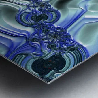 Blue Abstract Art Print on Canvas Wall Art "Fluid Ice" ZKoriginal
