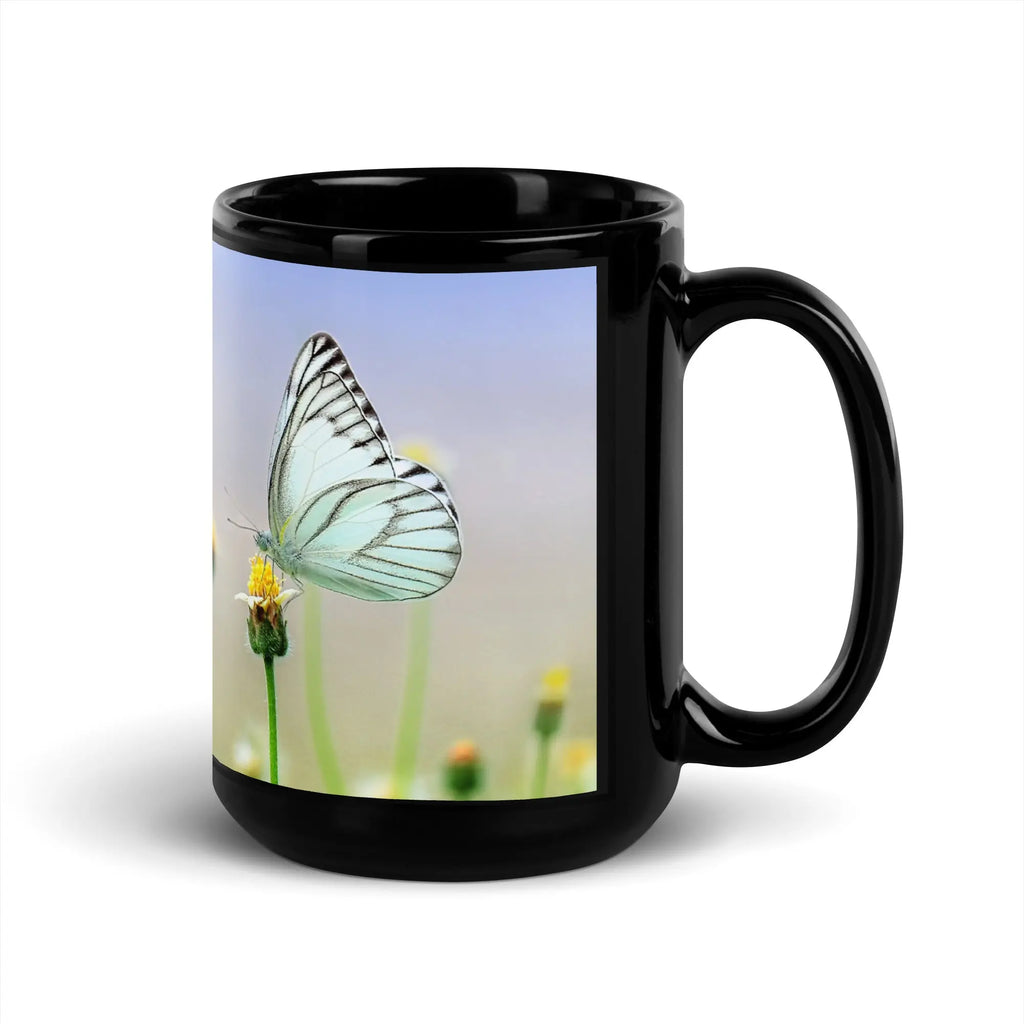 "Butterfly" Collection - Black Glossy Mug ZKoriginal