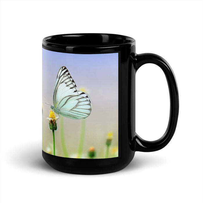 "Butterfly" Collection - Black Glossy Mug ZKoriginal