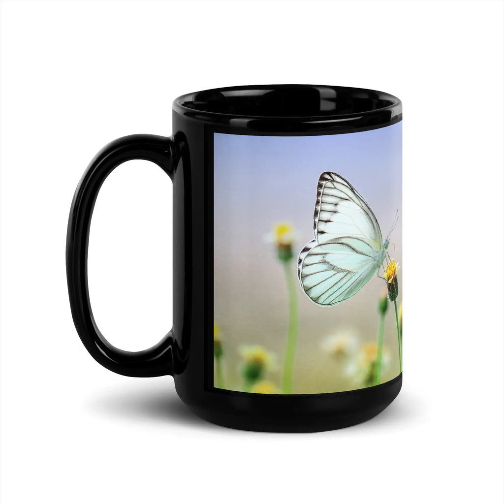 "Butterfly" Collection - Black Glossy Mug ZKoriginal