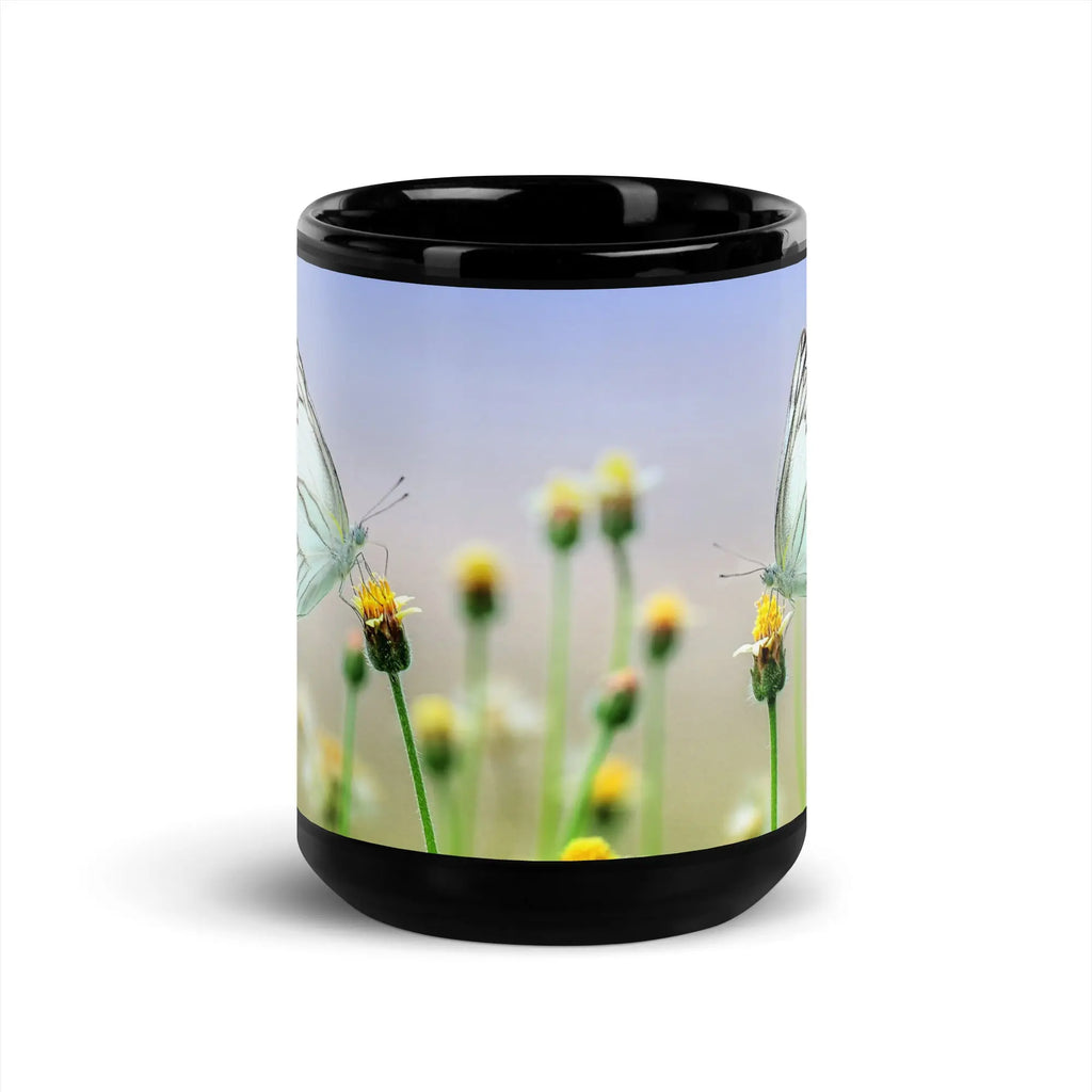 "Butterfly" Collection - Black Glossy Mug ZKoriginal