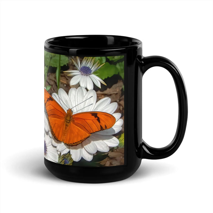 "Butterfly" Collection - Black Glossy Mug ZKoriginal