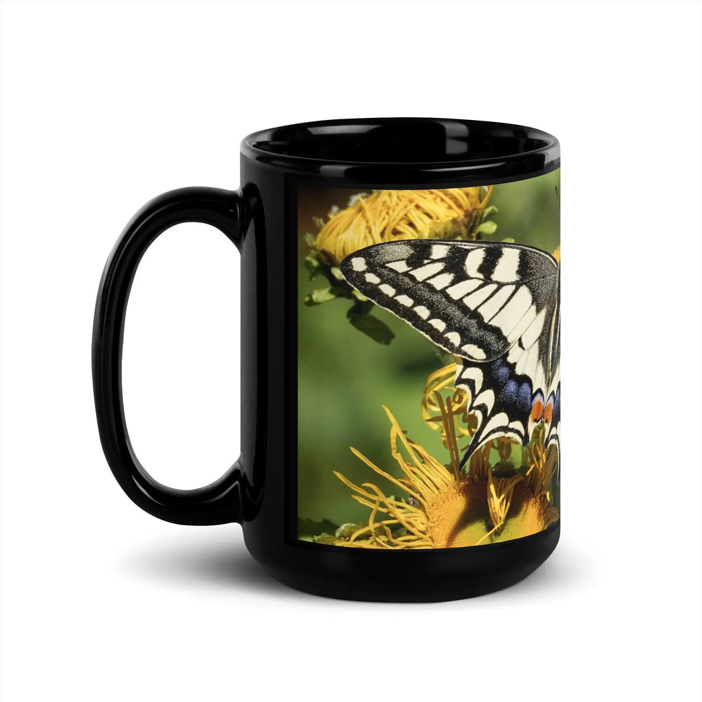 "Butterfly" Collection - Black Glossy Mug ZKoriginal