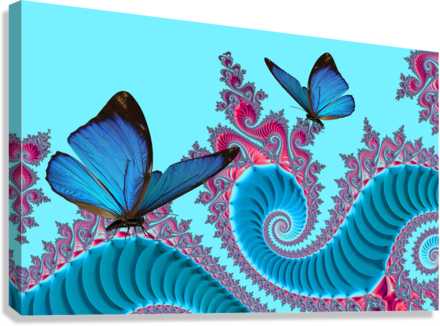 Butterfly Fractal Canvas Wall Art "Abstract Butterflies" ZKoriginal