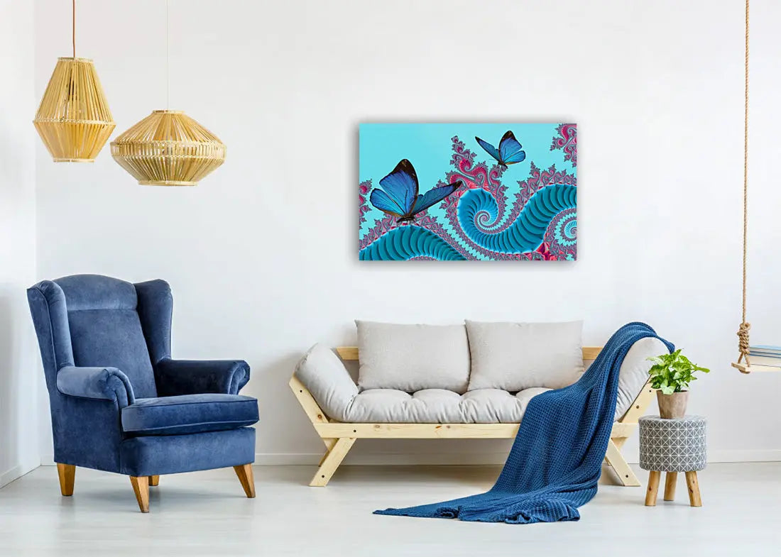 Butterfly Fractal Canvas Wall Art "Abstract Butterflies" ZKoriginal