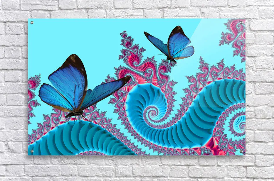 Butterfly Fractal Canvas Wall Art "Abstract Butterflies" ZKoriginal