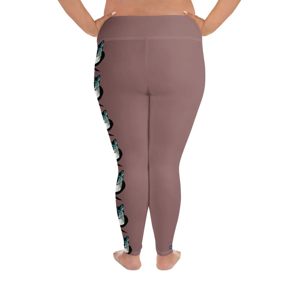"Cat Lovers" Collection -  Siamese Cat Print Plus Size Leggings ZKoriginal