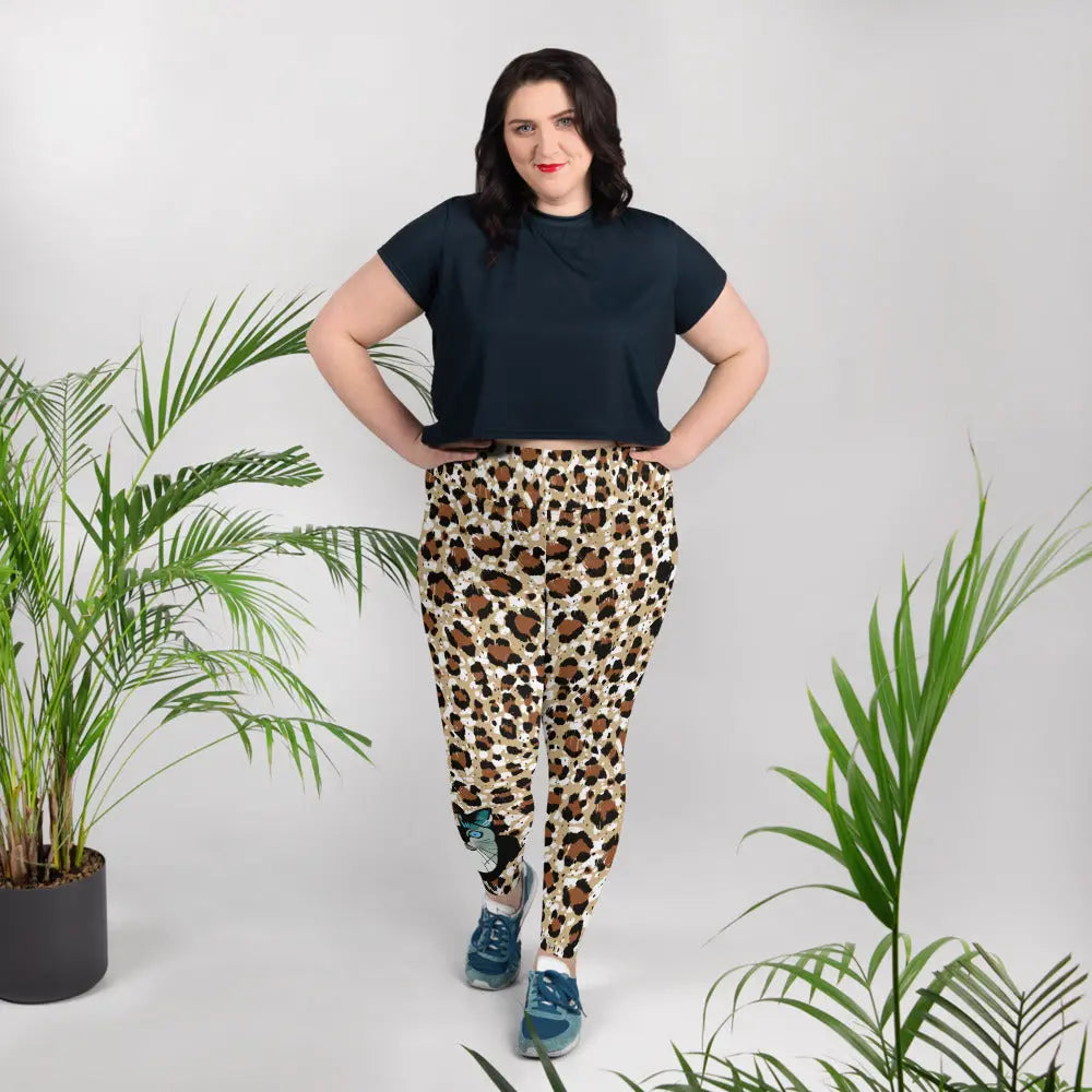 "Cat Lovers" Collection - Animal Print Plus Size Leggings ZKoriginal