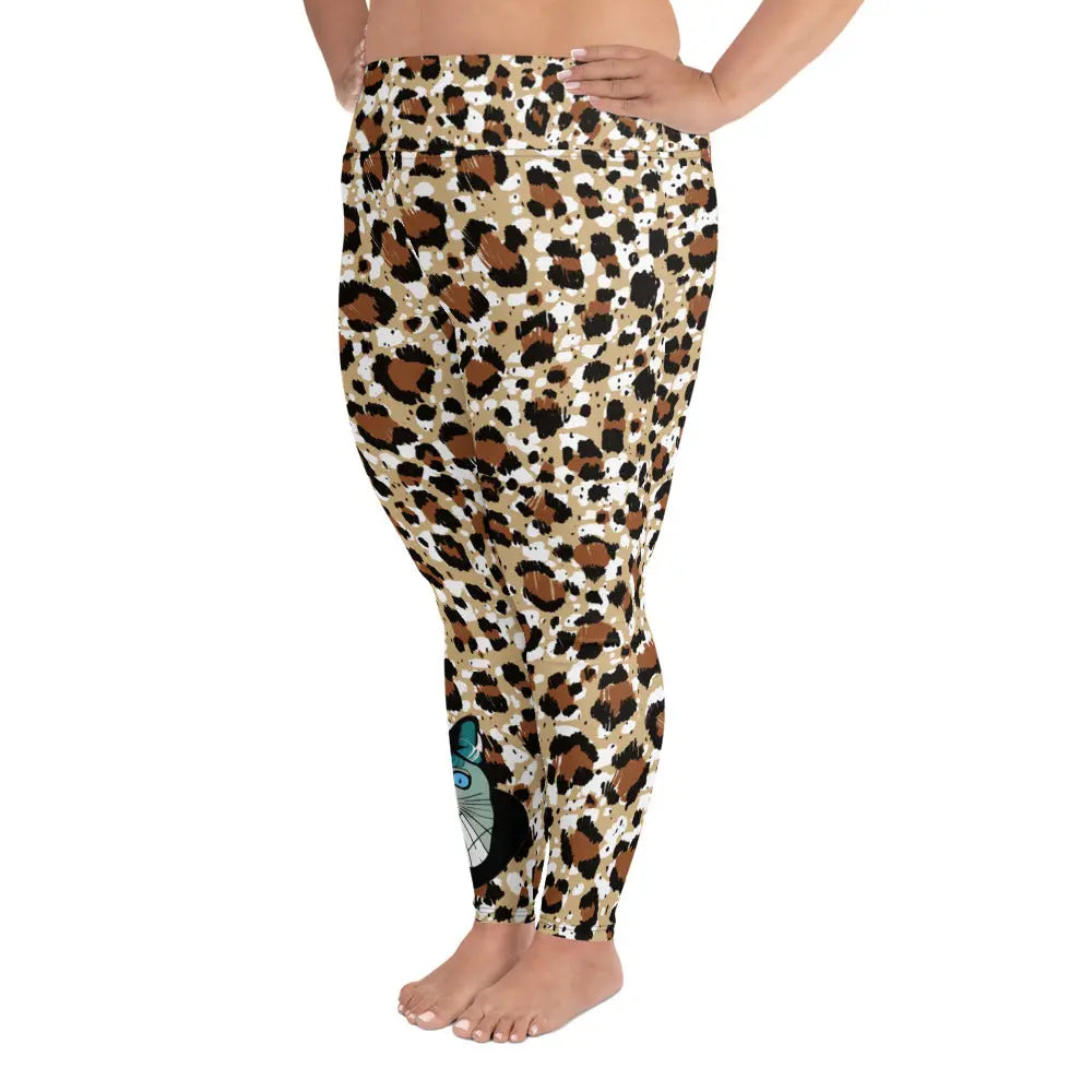"Cat Lovers" Collection - Animal Print Plus Size Leggings ZKoriginal