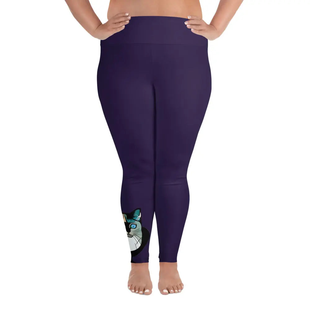 "Cat Lovers" Collection - Cat Print Plus Size Leggings ZKoriginal