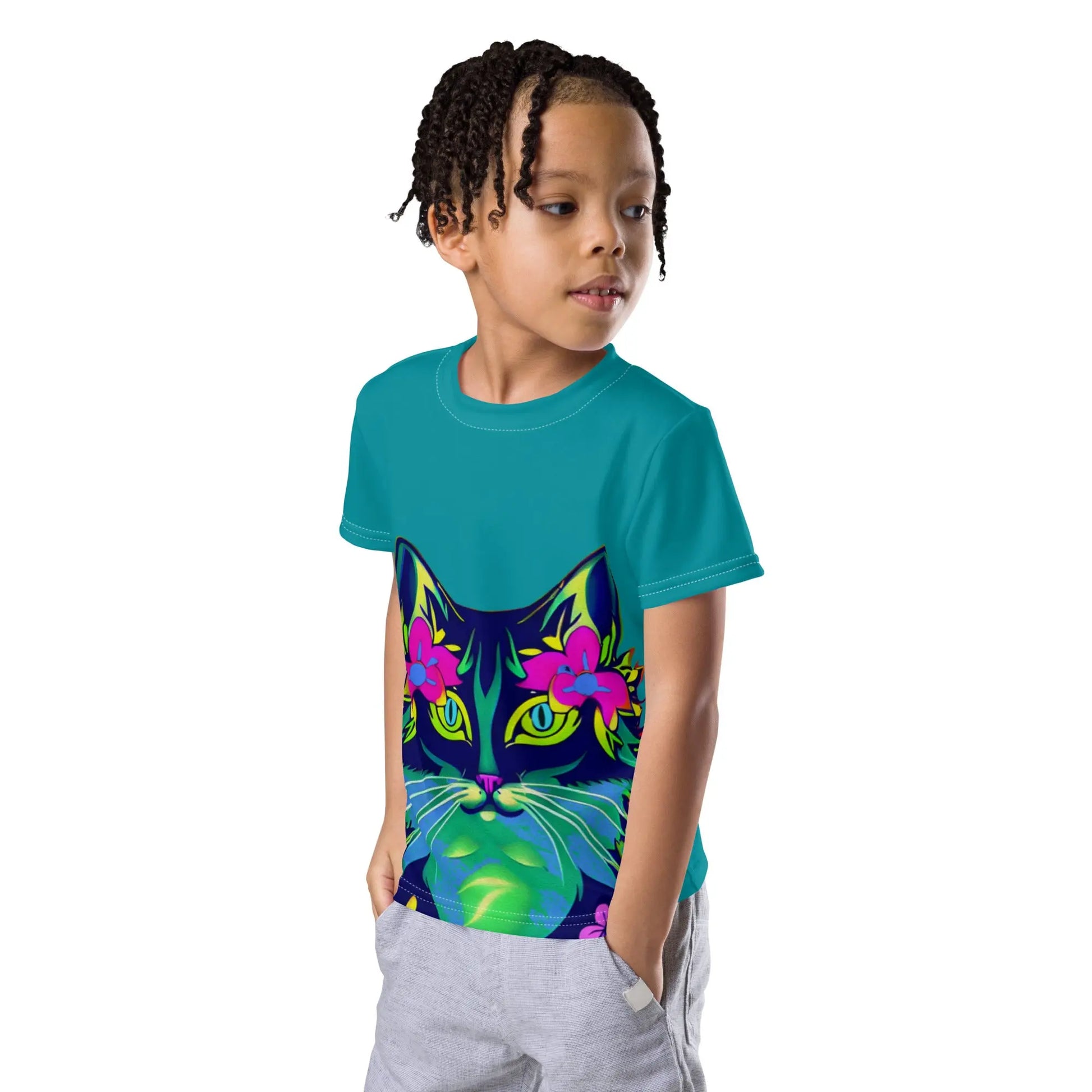 "Cat Lovers" Collection - Kids Crew Neck T-Shirt ZKoriginal
