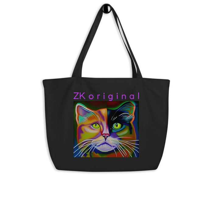 "Cat Lovers" Collection - Large Organic Tote Bag ZKoriginal