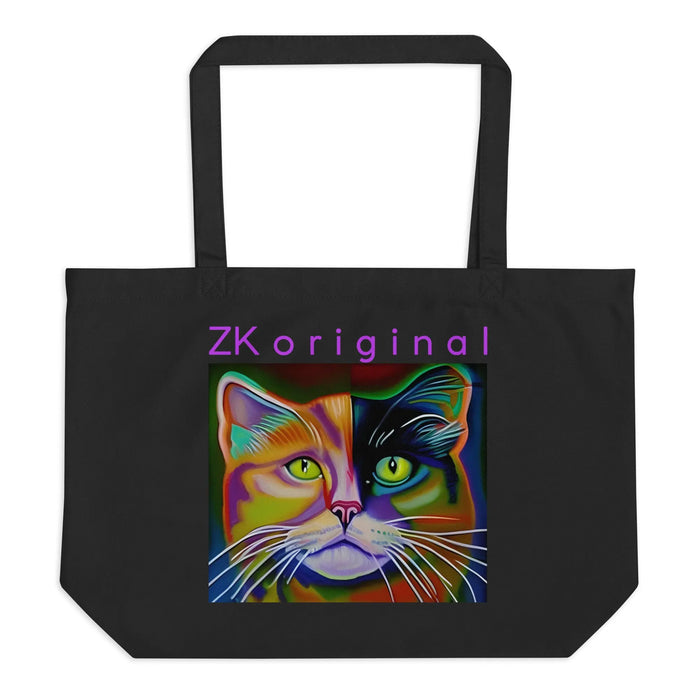 "Cat Lovers" Collection - Large Organic Tote Bag ZKoriginal