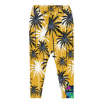 "Cat Lovers" Collection - Palms and Cat Print Plus Size Leggings ZKoriginal