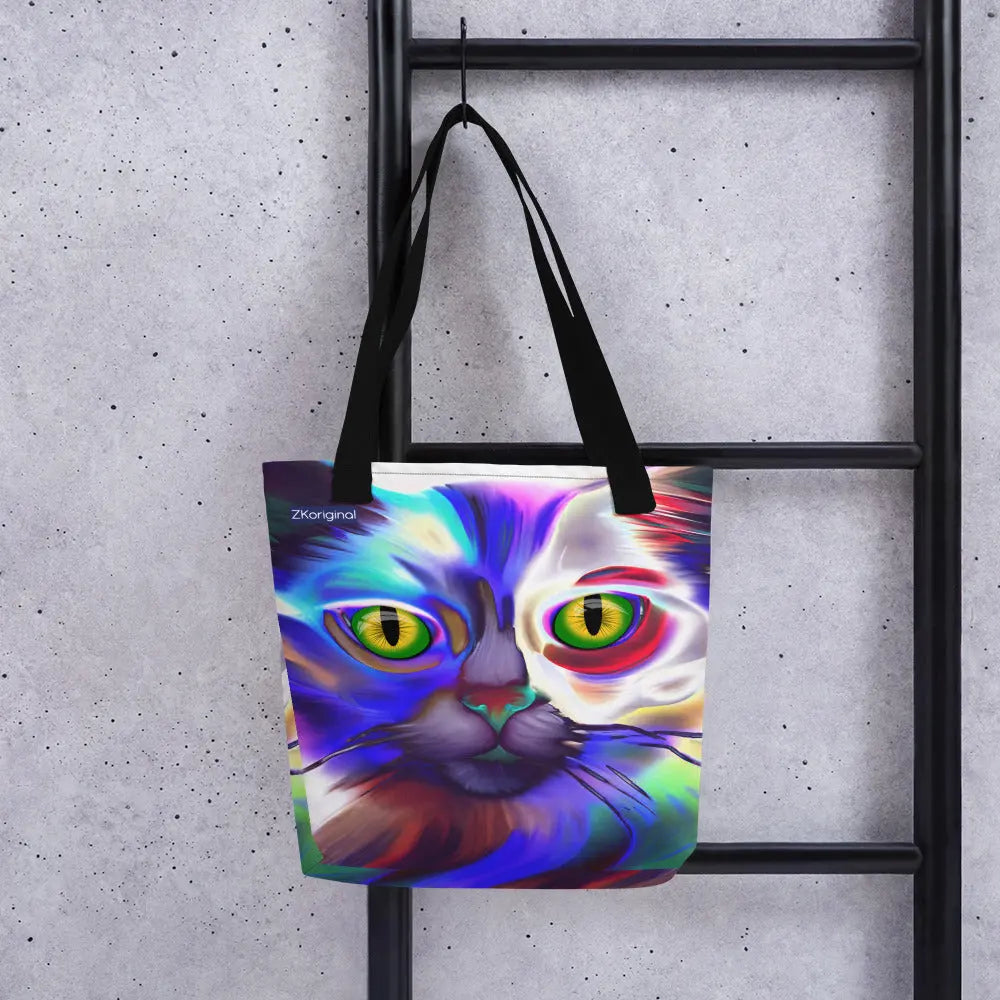 "Cat Lovers" Collection - Psychedelic Cat Tote bag ZKoriginal