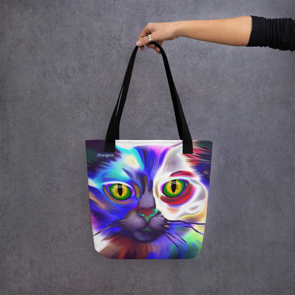 "Cat Lovers" Collection - Psychedelic Cat Tote bag ZKoriginal