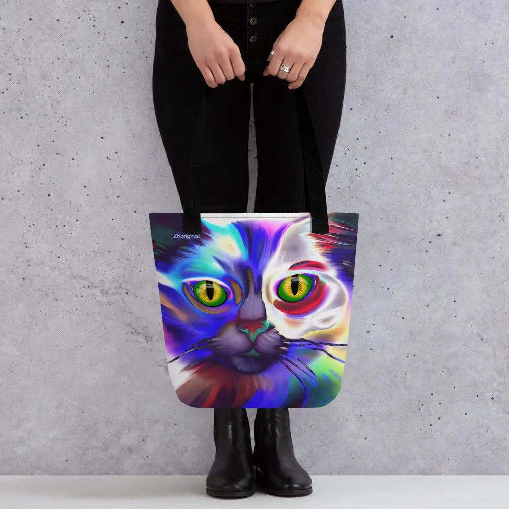 "Cat Lovers" Collection - Psychedelic Cat Tote bag ZKoriginal