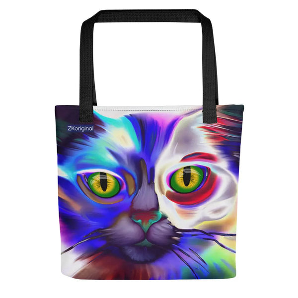 "Cat Lovers" Collection - Psychedelic Cat Tote bag ZKoriginal
