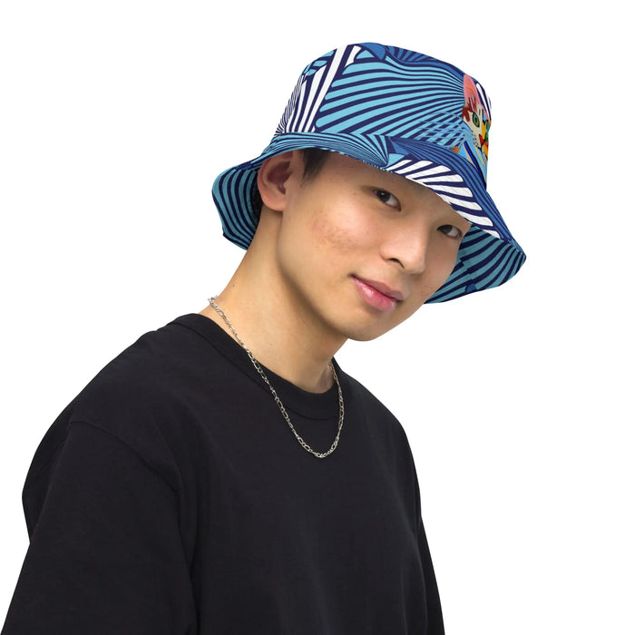 "Cat Lovers" Collection - Reversible Bucket Hat with Kitty ZKoriginal