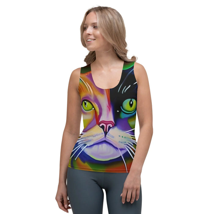 "Cat Lovers" Collection - Sublimation Cat Face Tank Top ZKoriginal