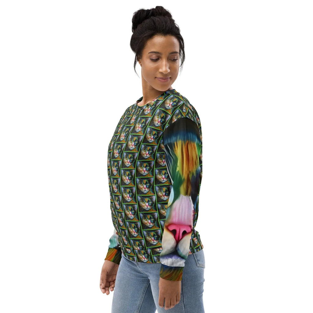 "Cat Lovers" Collection - Unisex Cat Face Sweatshirt ZKoriginal