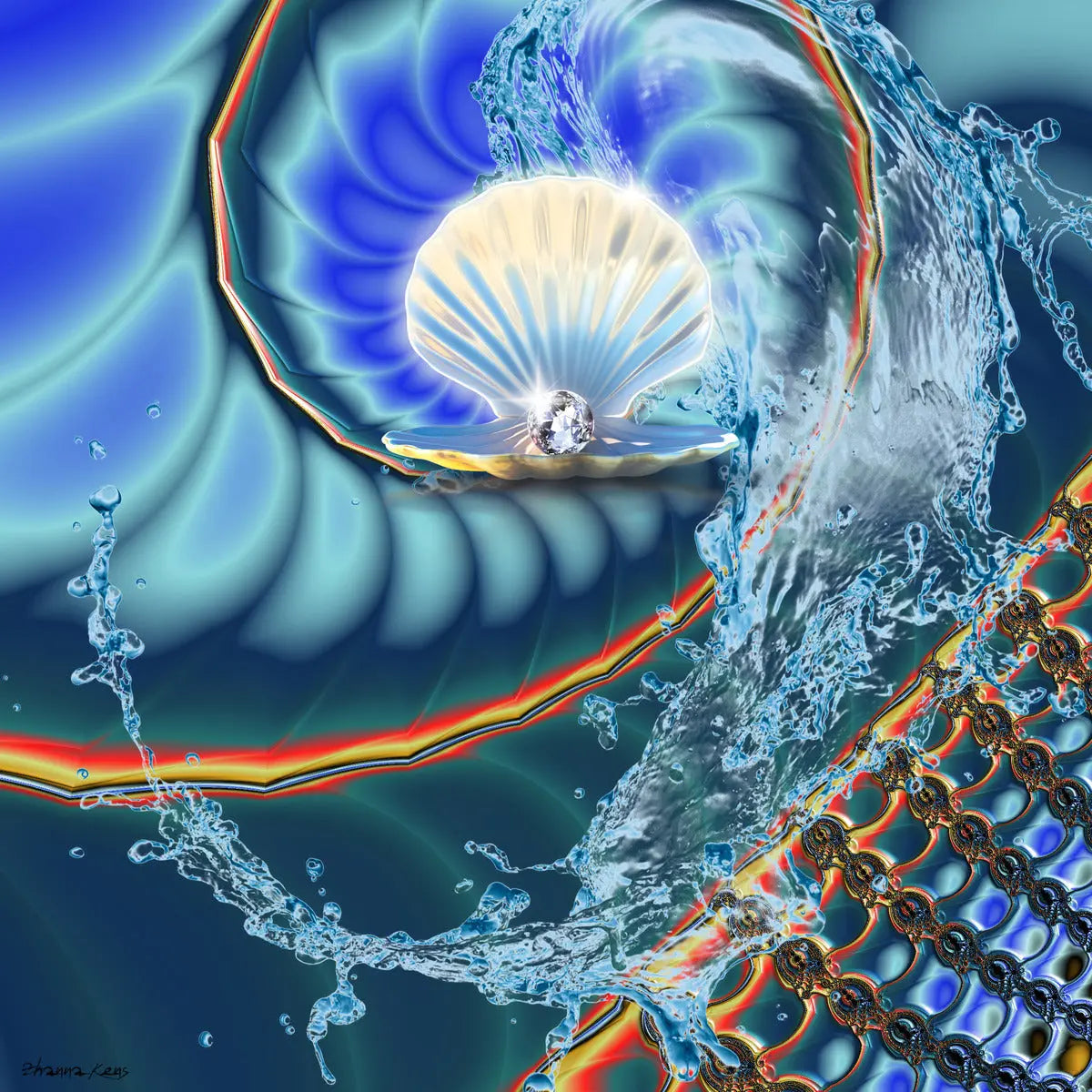 Coastal Digital Art "Wondrous Gem" ZKoriginal