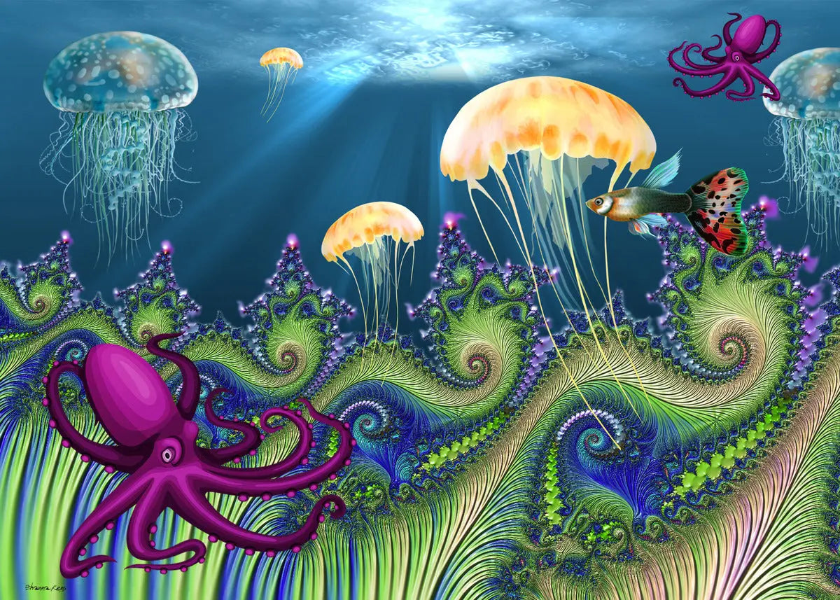 Contemporary Digital Art Print "Underwater World" ZKoriginal