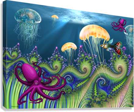 Contemporary Digital Art Print "Underwater World" ZKoriginal