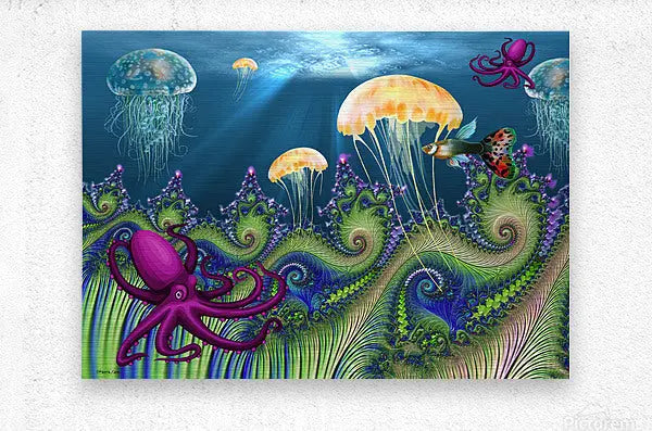 Contemporary Digital Art Print "Underwater World" ZKoriginal